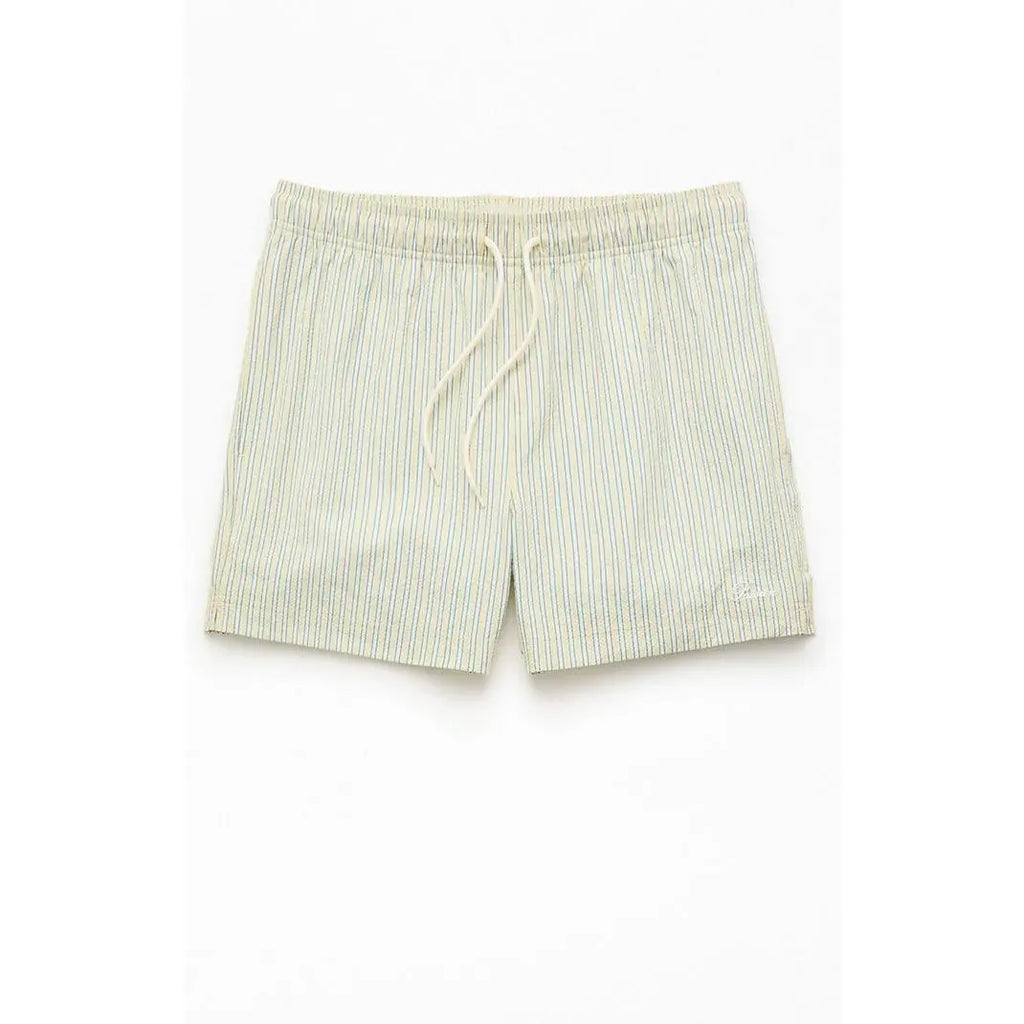Pacsun Men'S Smiley Stripe Seersucker 4.5" Swim Trunks