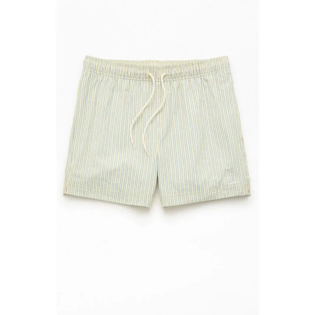 Pacsun Men'S Smiley Stripe Seersucker 4.5" Swim Trunks