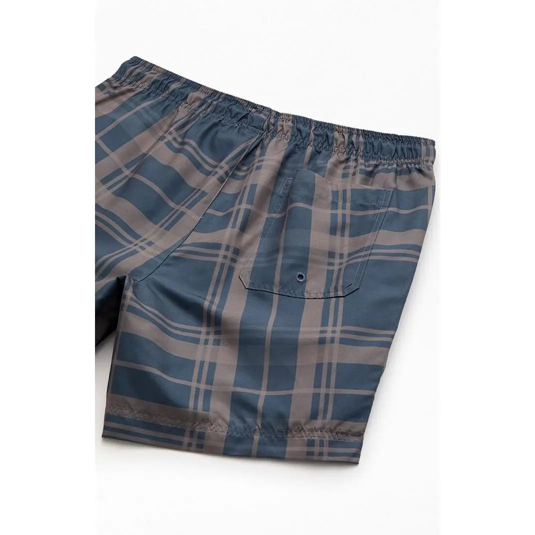 Pacsun Men'S Plaid Collegiate 6.5" Swim Trunks
