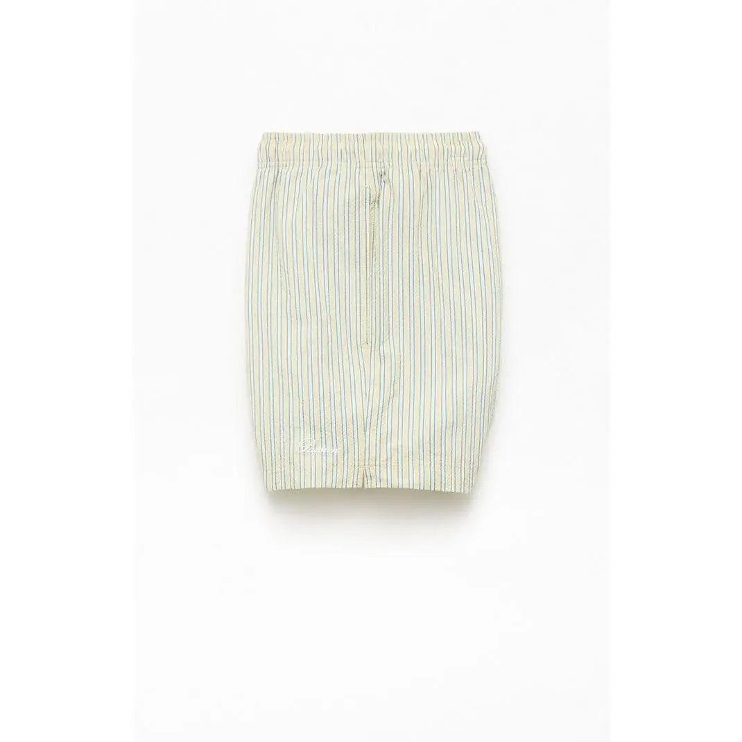 Pacsun Men'S Smiley Stripe Seersucker 4.5" Swim Trunks