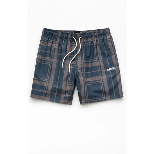 Pacsun Men'S Plaid Collegiate 6.5" Swim Trunks