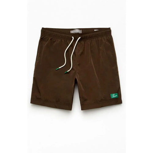 Pacsun Men'S Brown Salt Solid 6" Volley Swim Trunks