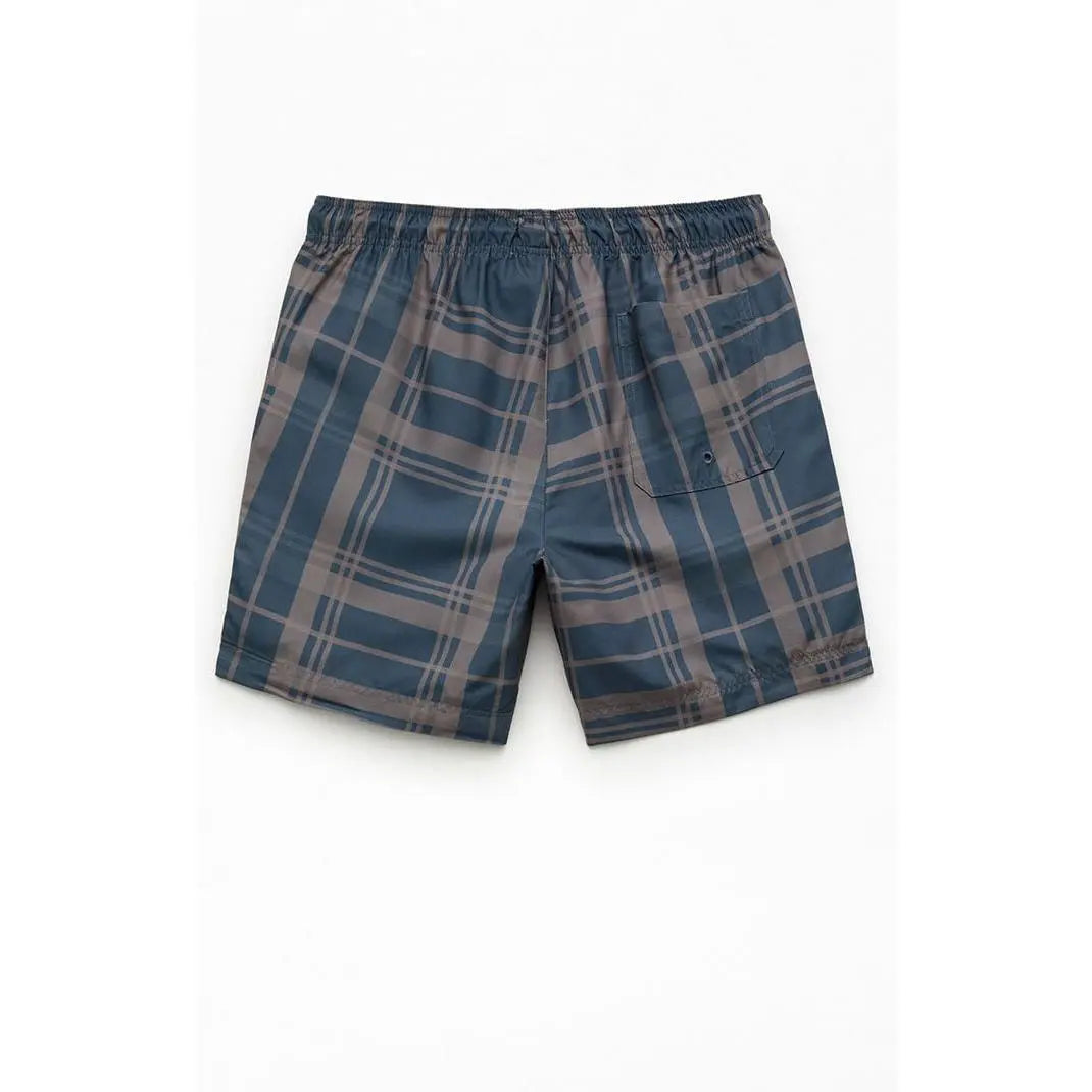Pacsun Men'S Plaid Collegiate 6.5" Swim Trunks