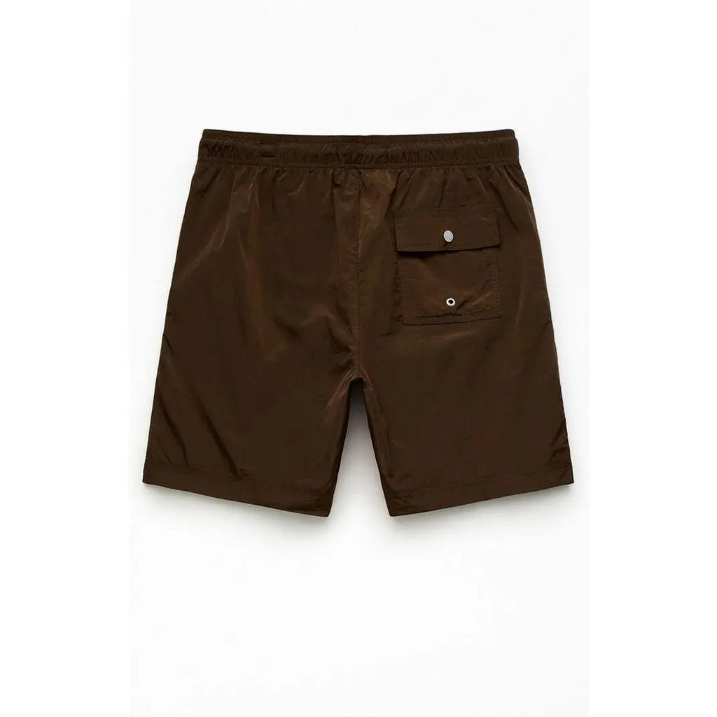 Pacsun Men'S Brown Salt Solid 6" Volley Swim Trunks